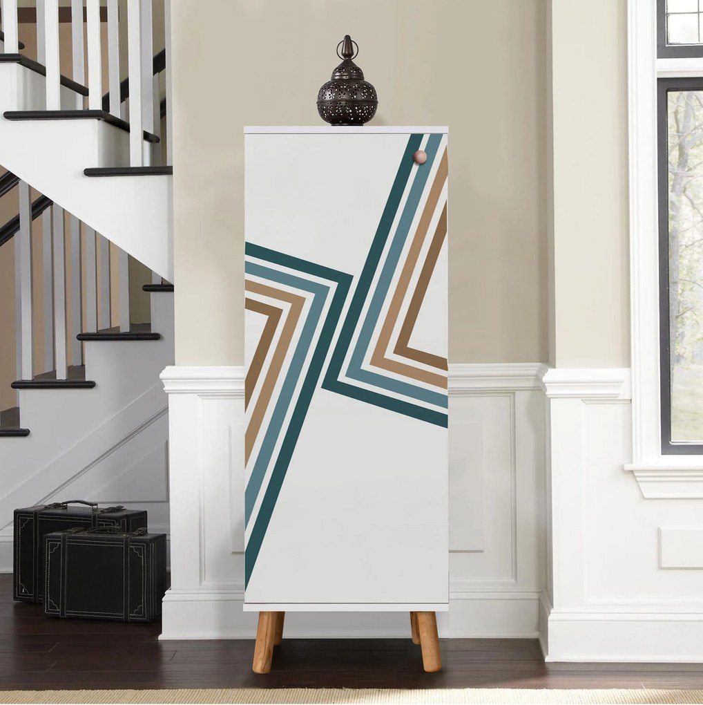 Armário para Sapatos Vegas – Branco – 50 cm x 135 cm x 38 cm
