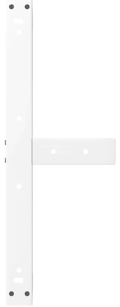 Pés para mesa de centro em forma de T, 2 peças, branco, 70x25x(30-31)