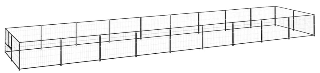 Canil para cães 18 m² aço preto