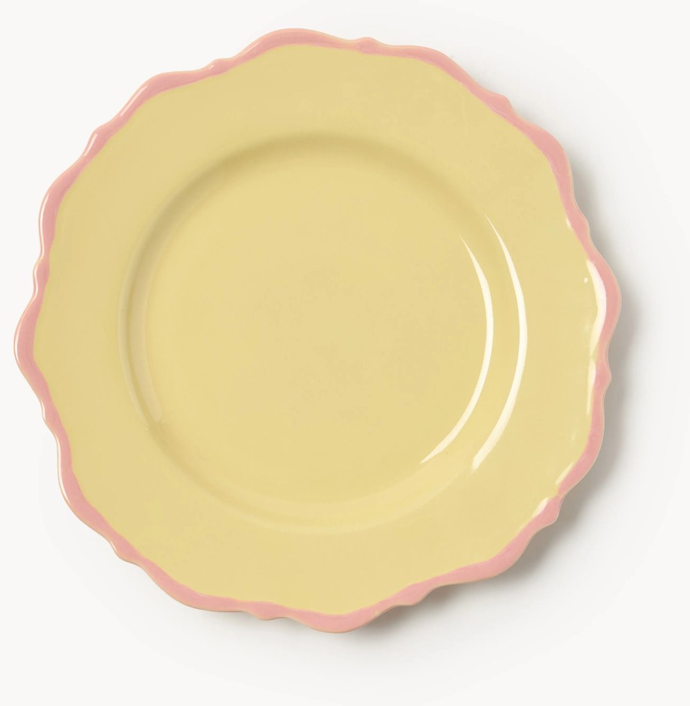 Prato de jantar Crumble, conjunto de 4, amarelo