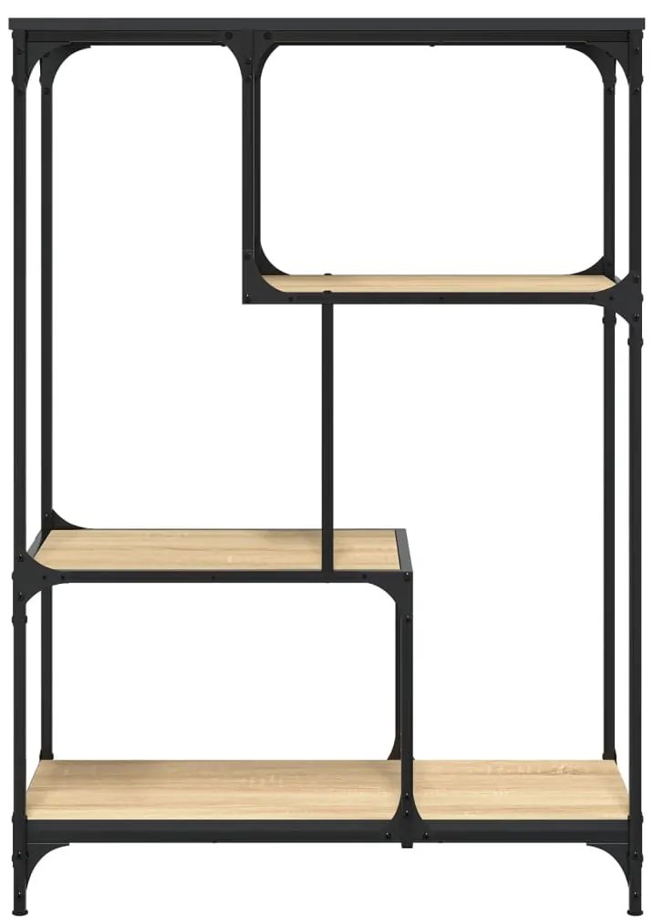 Estante 81x36x115 cm derivados de madeira e aço carvalho sonoma