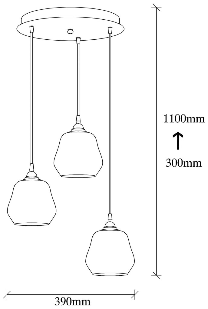 Chandelier Gold – Dourado e Preto – 39 x 39 cm