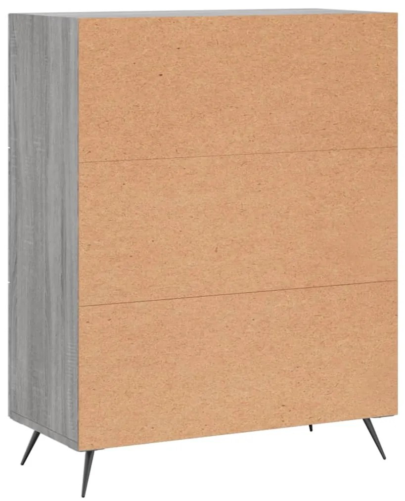 Cómoda 69,5x34x90 cm derivados de madeira cinzento sonoma
