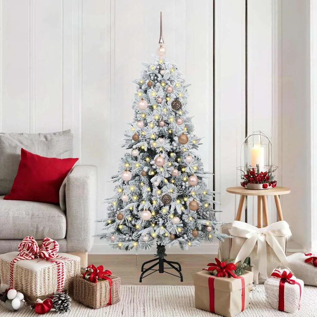 vidaXL Árvore de Natal Articulada Artificial Branco 150 cm PE e PVC