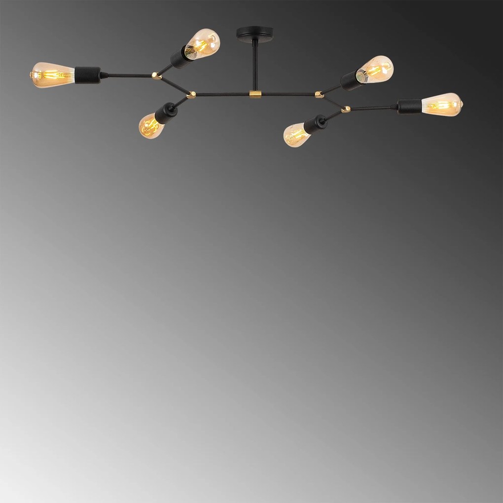 Candeeiro de Teto Sparrow – Preto – 95 x 48 cm