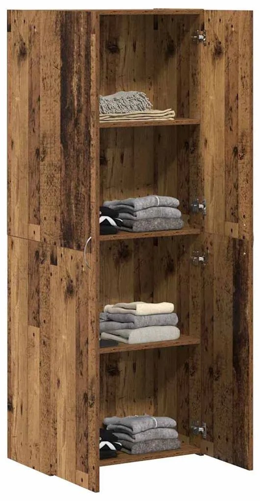 Highboard em Madeira Velha 60 x 32 x 153 cm - feito de madeira engenhe