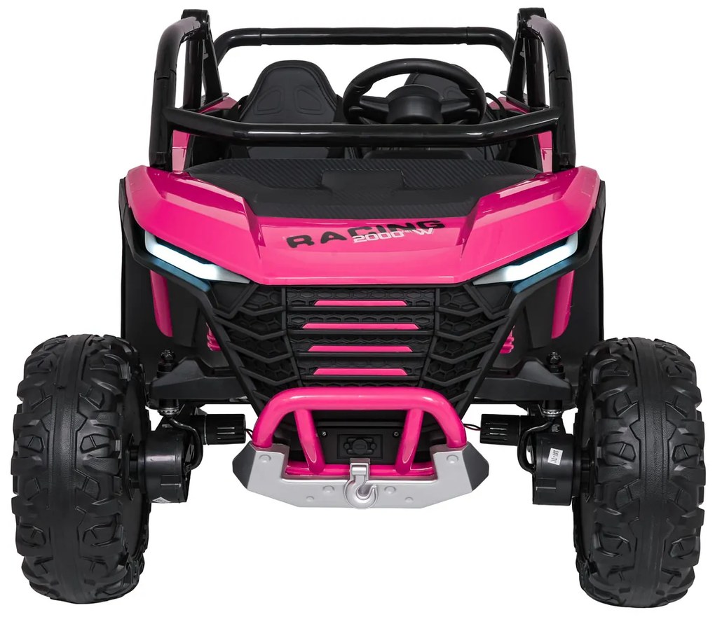 Carro elétrico para Crianças 4X4 2 Lugares 24V RACING Road 2000, Pneus	Espuma EVA, Assento couro ecológico Rosa