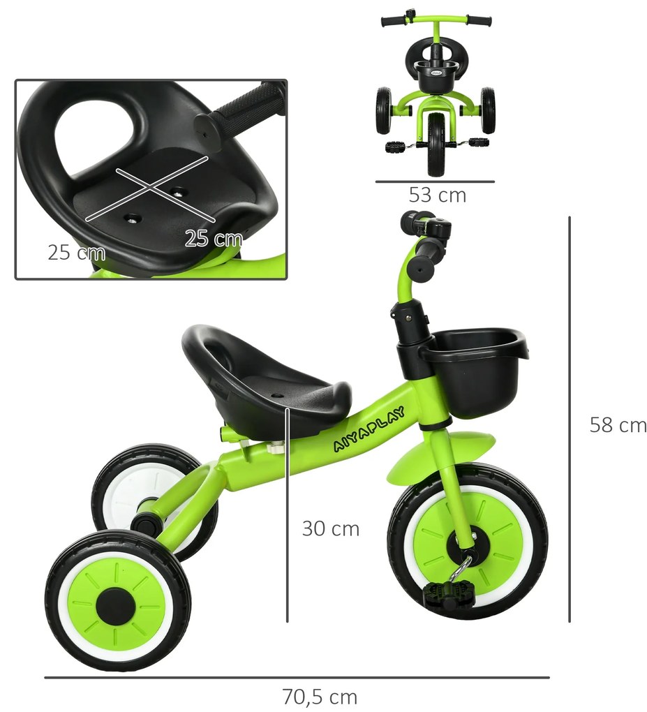 AIYAPLAY Triciclo para Crianças de 2 a 5 anos Triciclo Infantil com As