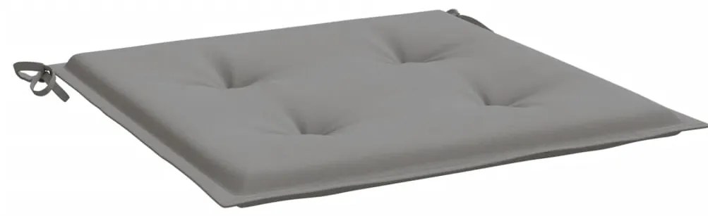 Almofadões p/ cadeiras de jardim 2 pcs tecido oxford cinza