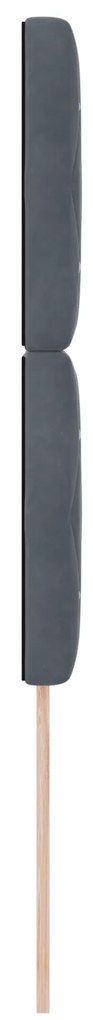 Cabeceira vidaXL com Botões de Cristal Tufted Cinza Escuro 100 cm Velu