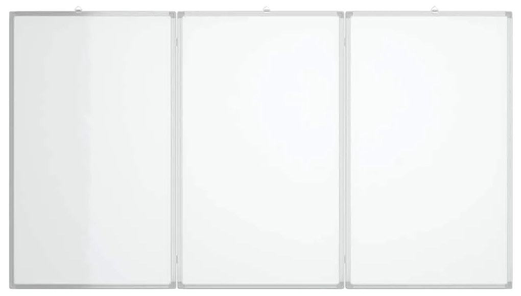 Quadro branco magnético dobrável 180x100x1,7 cm alumínio