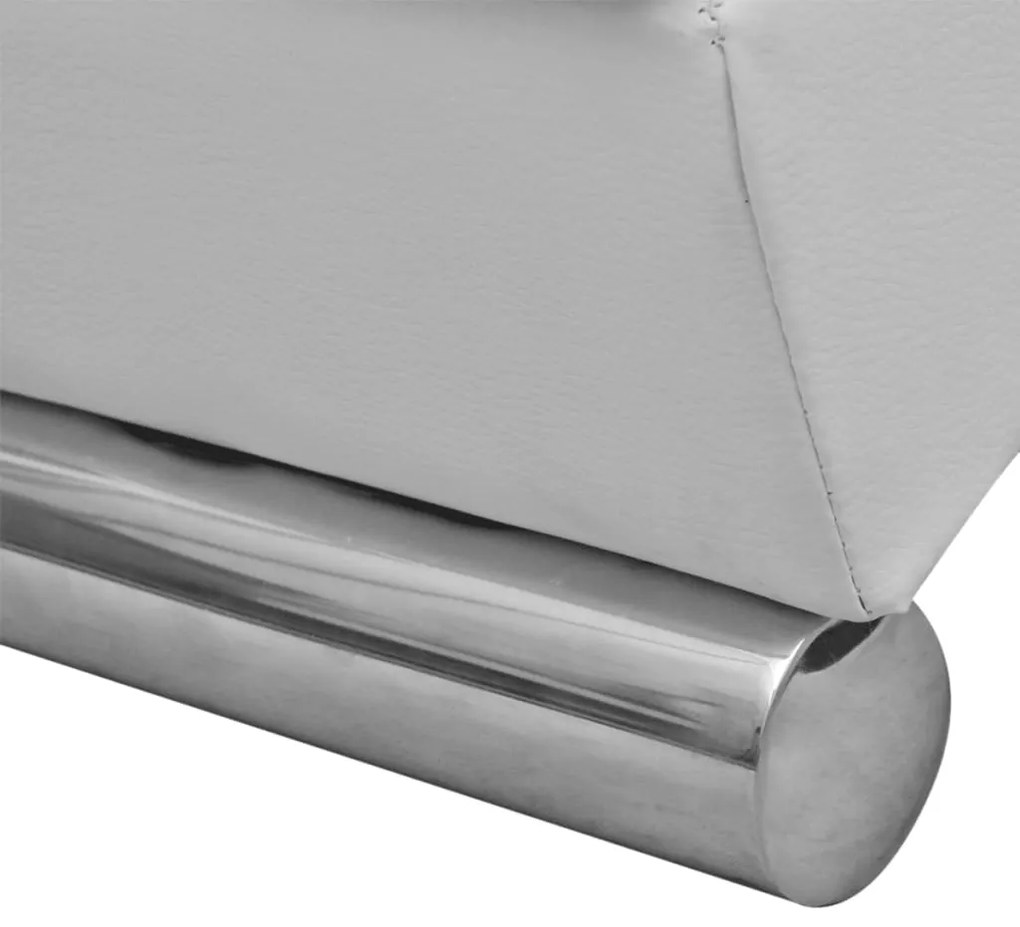 Chaise longue couro artificial branco