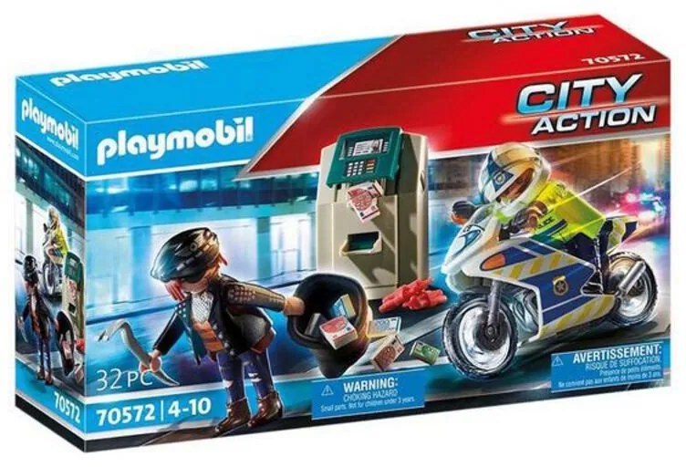 Playset City Action Police Motorbike Playmobil 70572 (32 Pcs)