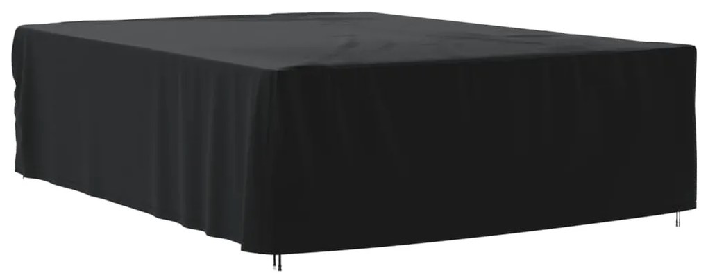 vidaXL Capa para mobiliário de jardim 350x260x90 cm 420D oxford preto