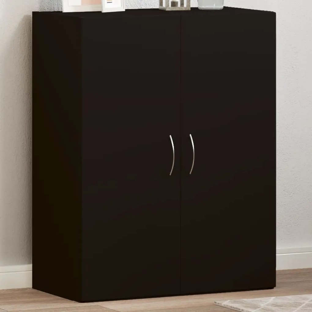 vidaXL Arquivador 60x32x77,5 cm derivados de madeira preto