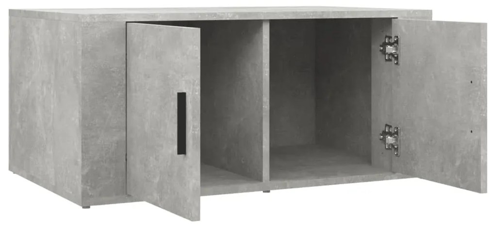 Mesa de centro 80x50x36 cm derivados madeira cinzento cimento