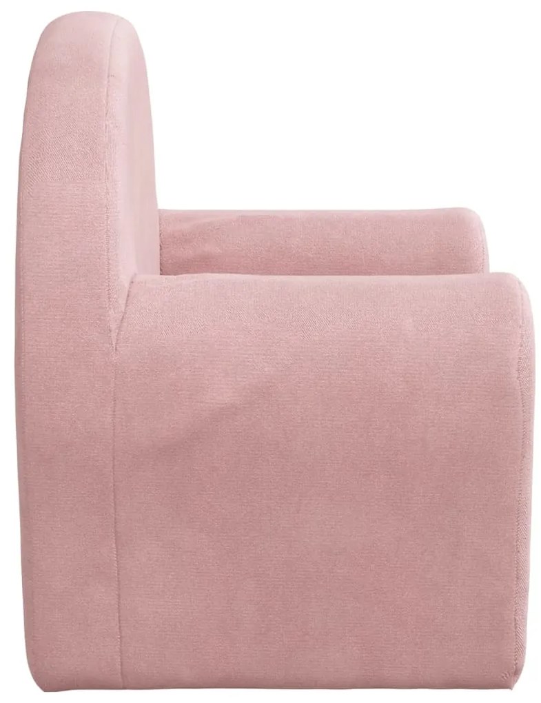 Sofá infantil pelúcia macia rosa