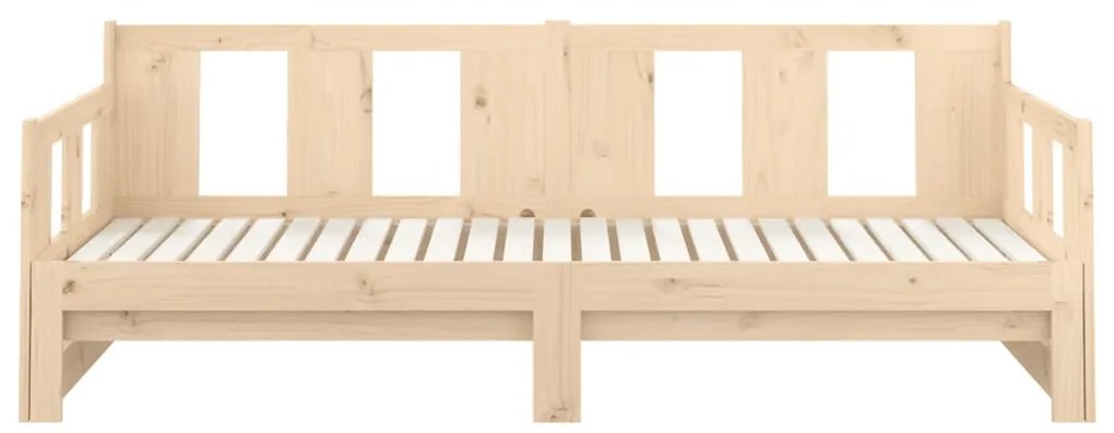 Estrutura sofá-cama de puxar 2x(90x200) cm pinho maciço