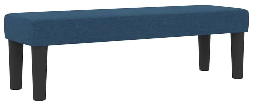 Cama Box Spring com Colchão &amp; Banco Azul 120x200 cm Tecido
