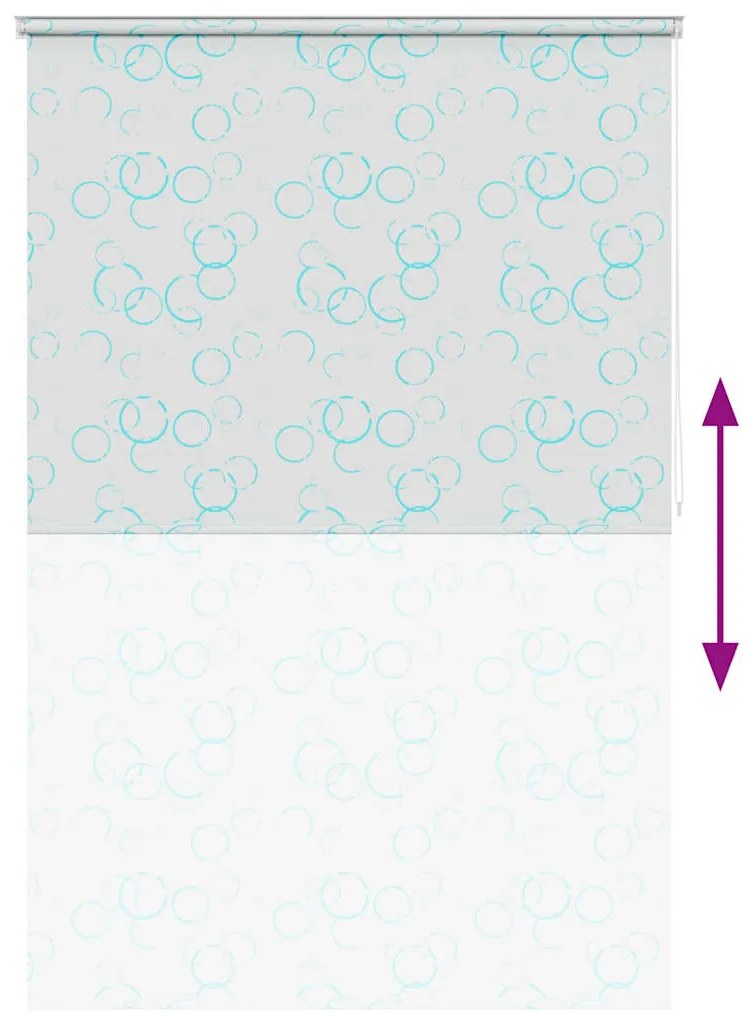 Estore de rolo para o duche 160x240 cm bolhas