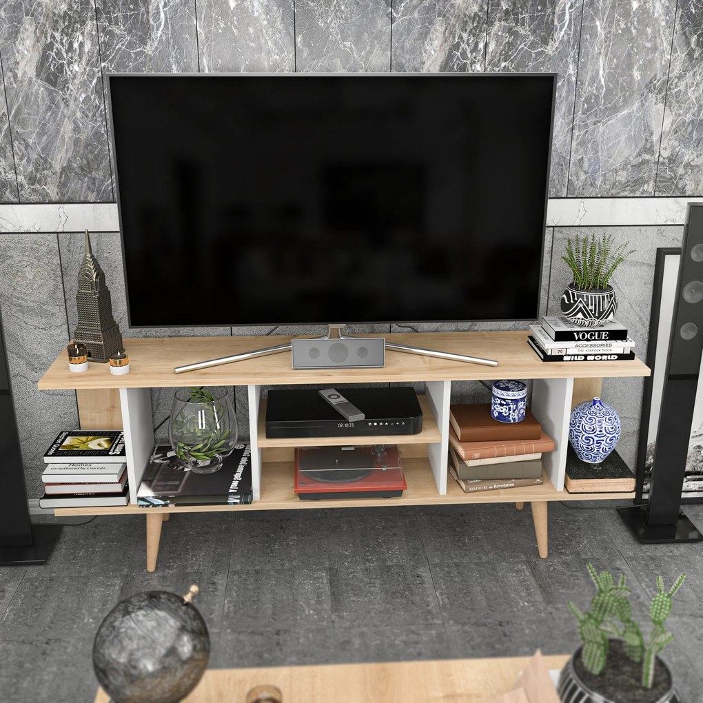 Móvel para TV Akya – Branco Safira – 160 cm x 35 cm x 38,6 cm