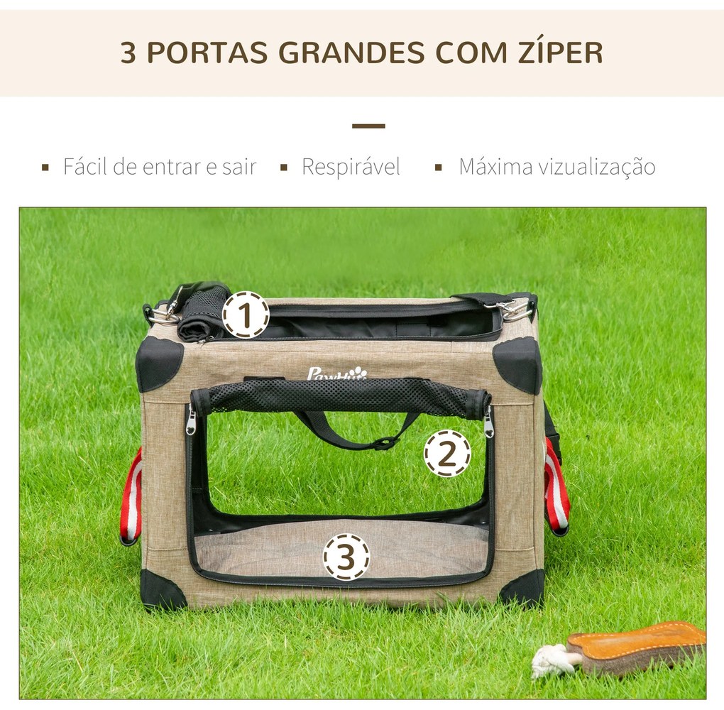 PawHut Mochila Transportadora para Cães e Gatos Pequenos Bolsa de Tran