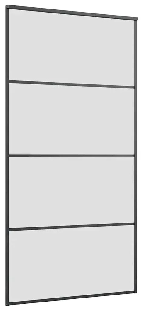 Porta desliz. c/ conj. ferragens 102,5x205cm vidro ESG preto