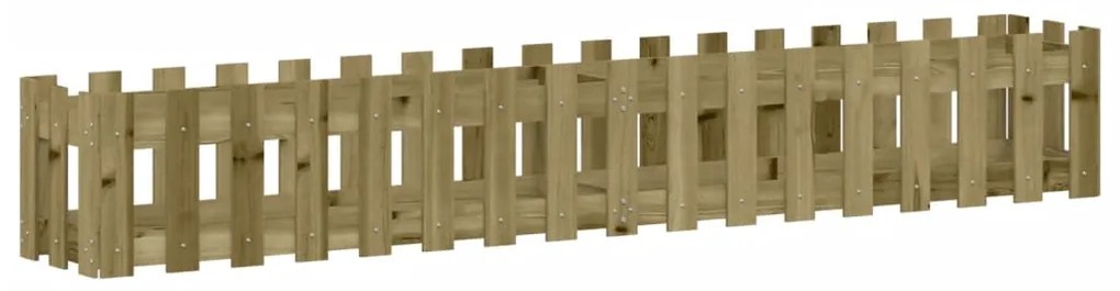 Canteiro elevado c/ design cerca 200x30x30 cm pinho impregnado