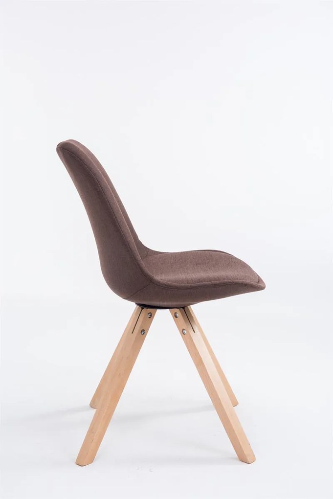 Cadeira cozinha e jantar Toulouse em tecido Square 48 x 84 x 56 cm Castanho