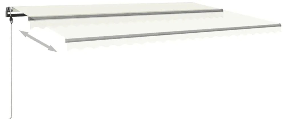 Toldo retrátil manual independente 500x350 cm cor creme