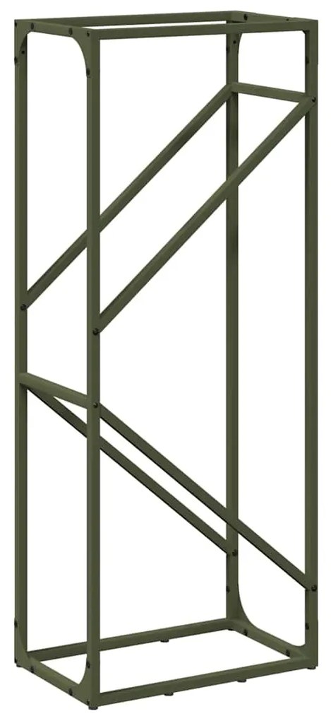 Suporte para lenha aço laminado a frio verde azeitona