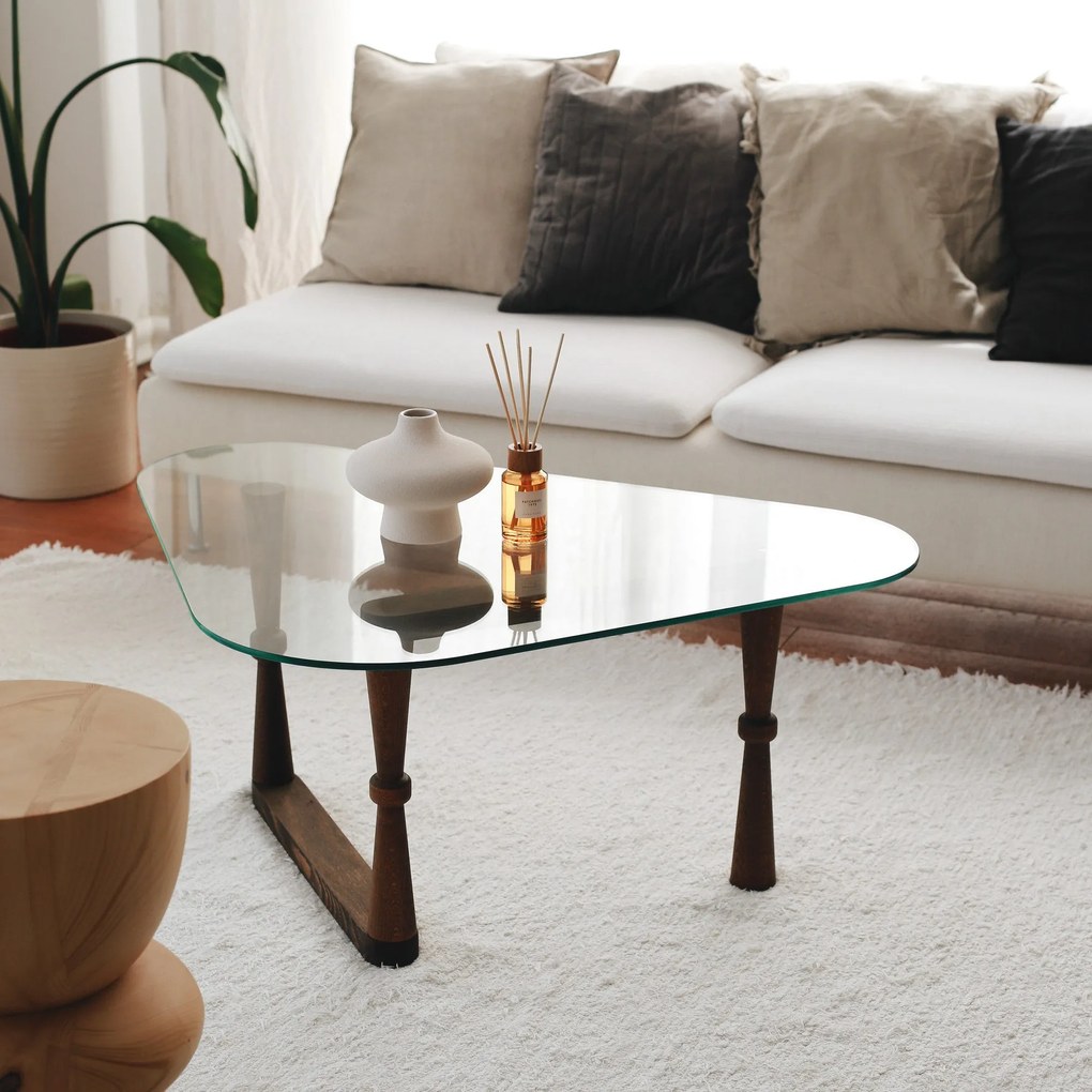 Mesa de Centro Cam – Nogueira – 96x41x81 cm
