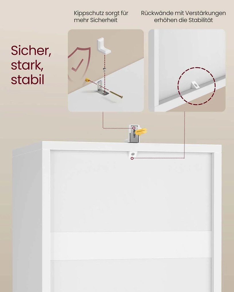 Estante com 3 níveis 24 x 30 x 94,8 cm aberta para arrumação Branca