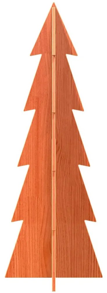 Árvore de Natal decorativa 112 cm pinho maciço castanho-mel