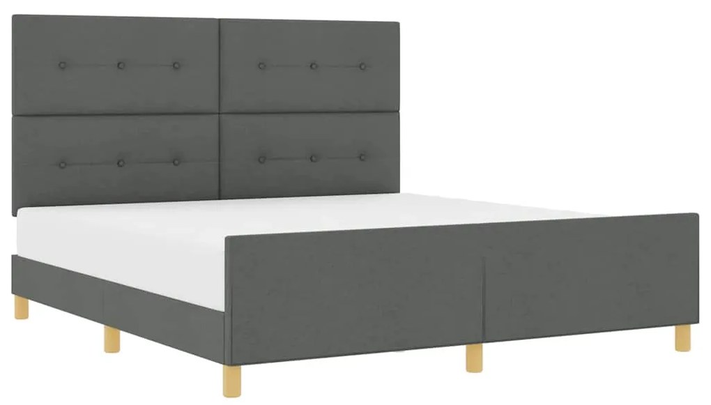Cama vidaXL Cinza Escuro 180x200 cm em Tecido