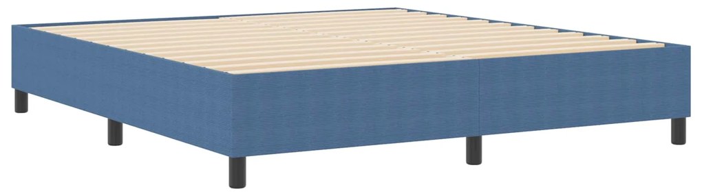 vidaXL Estrado de cama plataforma Azul 180 x 200 cm tecido