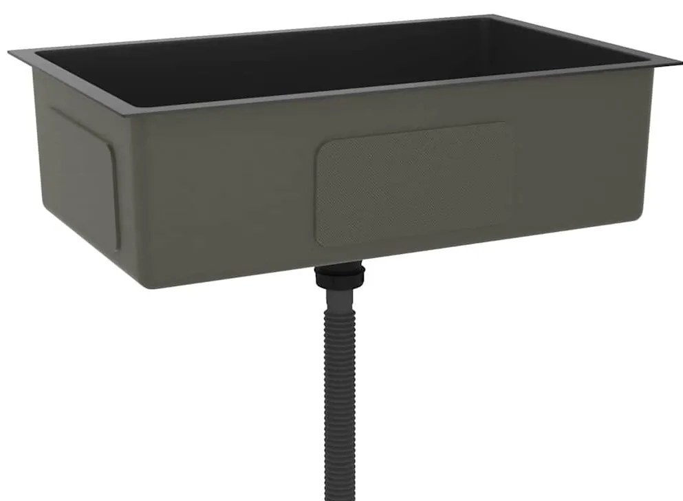 Lava-louça de cozinha artesanal aço inoxidável preto