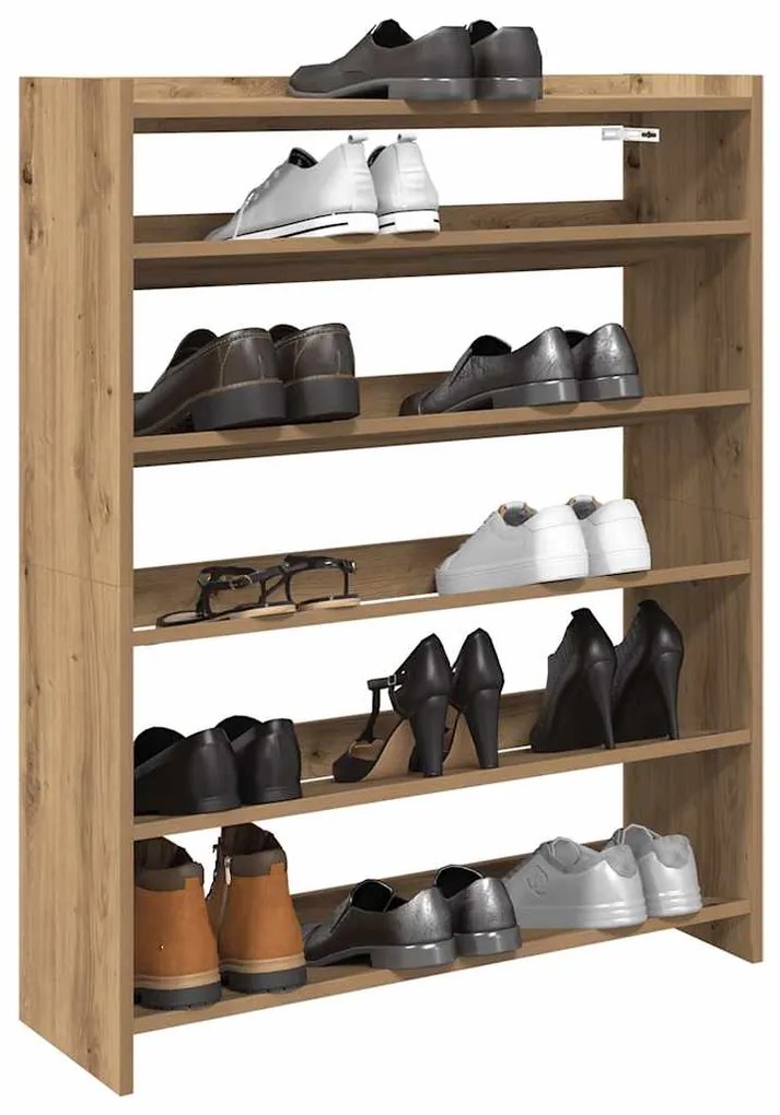 vidaXL Sapateira 80x25x100 cm derivados de madeira carvalho artisiano