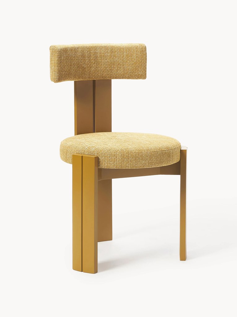 Cadeira de jantar estofada em madeira Katya