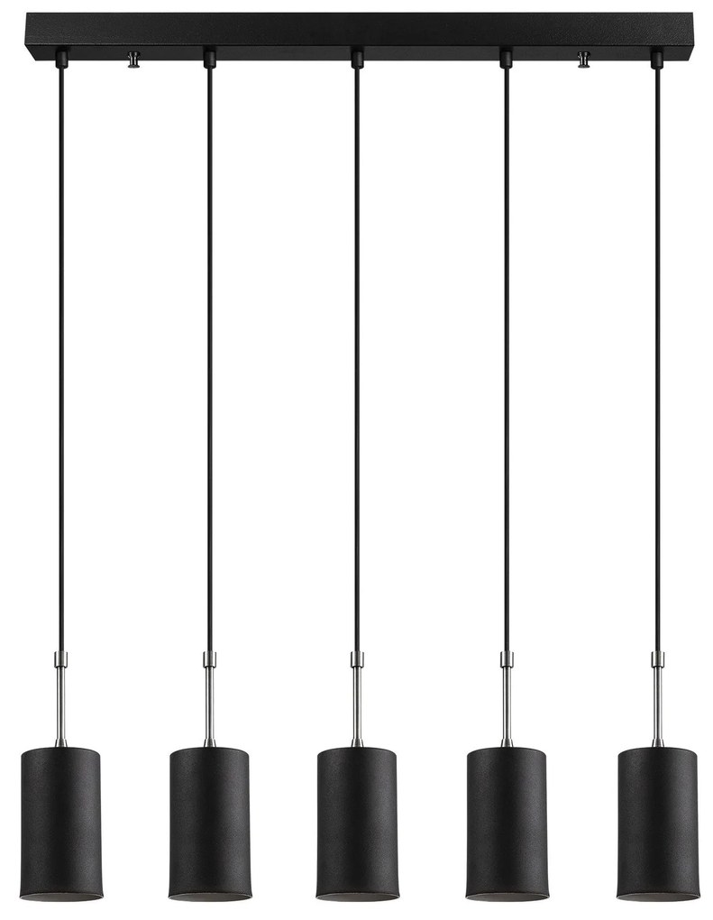 Candeeiro de Teto Kem – Preto Níquel – 79 x 9 cm