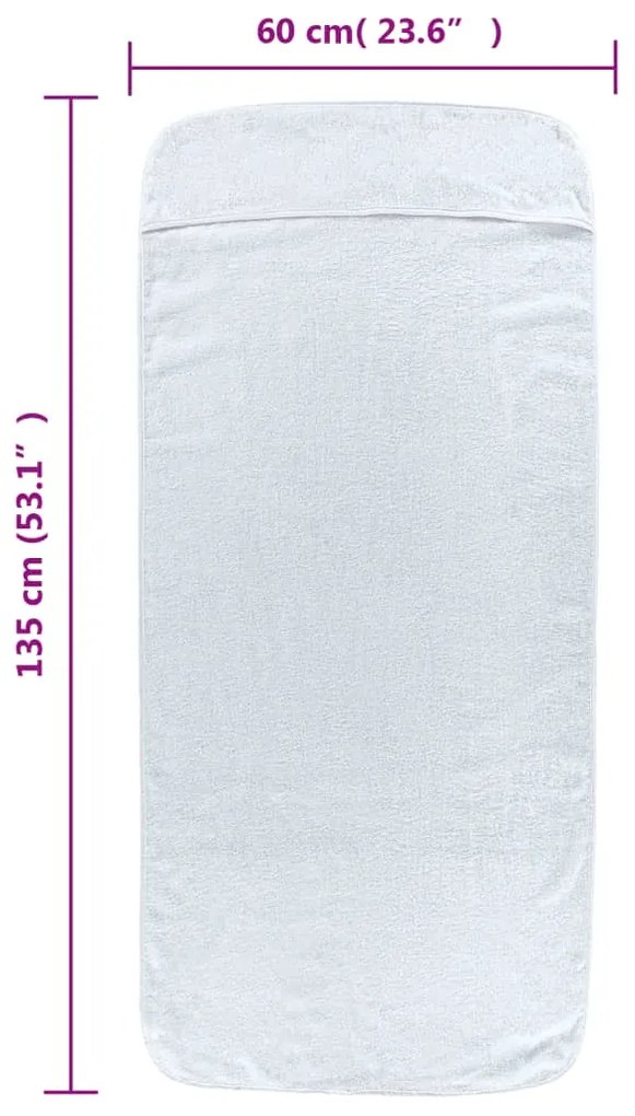 Toalhas de praia 2 pcs 60x135 cm tecido 400 GSM branco