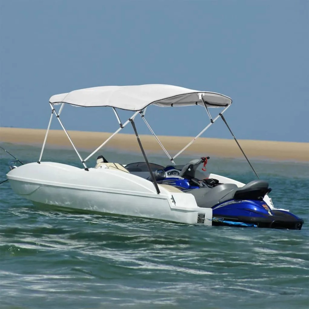 vidaXL Toldo de 4 arcos Bimini c/ paredes laterais 243x(230-244)x137cm