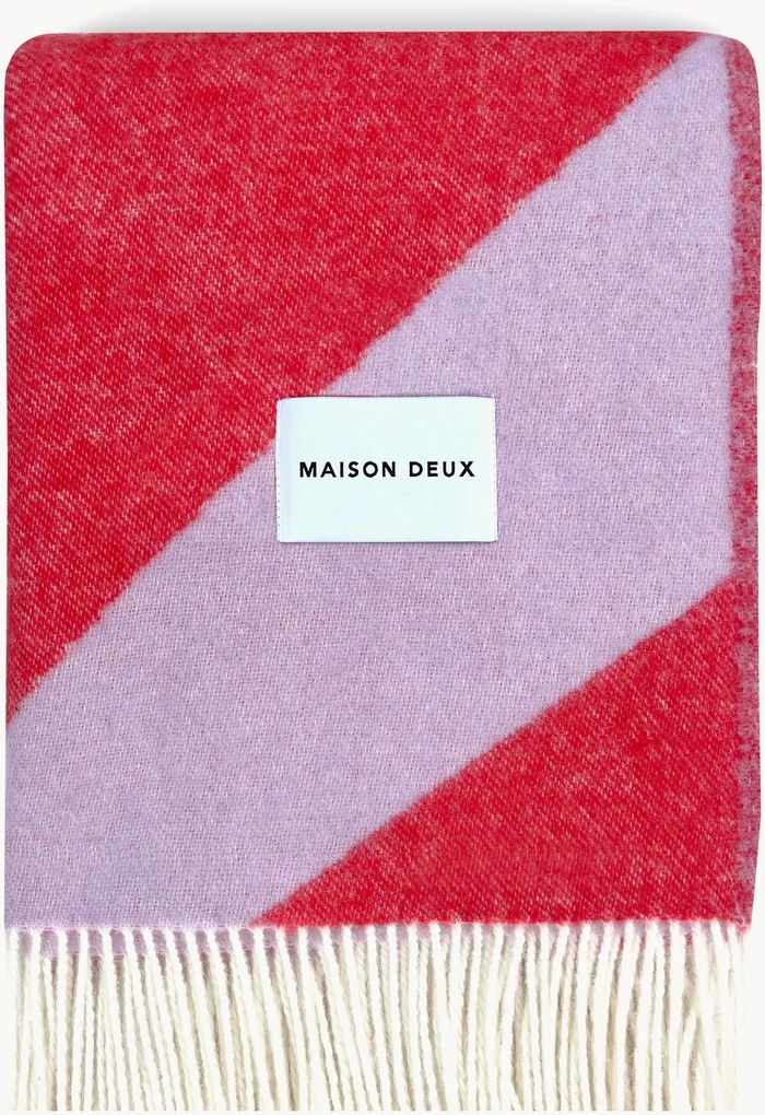 Manta em lã com padrão de ziguezague Swirl