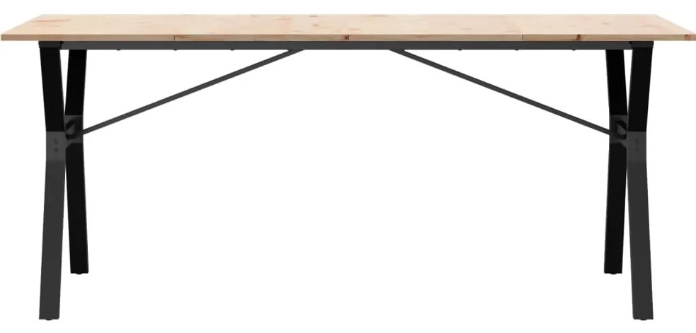Mesa de jantar estrutura em Y 180x90x75cm pinho e aço