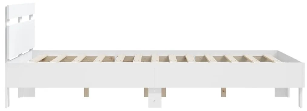 Estrutura cama c/ cabeceira 140x200 cm derivados madeira branco