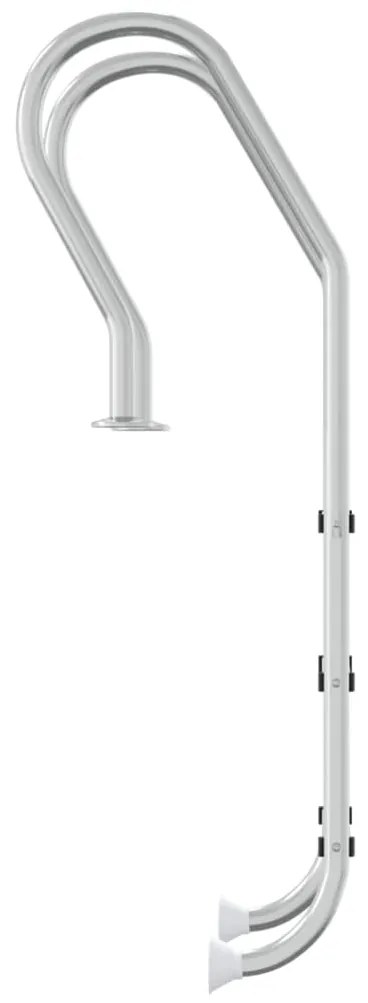 Escada de piscina 54x38x158 cm aço inoxidável 304