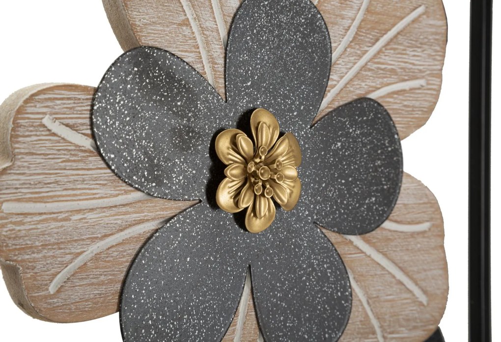PAINEL DE PAREDE DE FERRO/MADEIRA DIVAKER 27X2,5X70 CM CASTANHO E PRETO