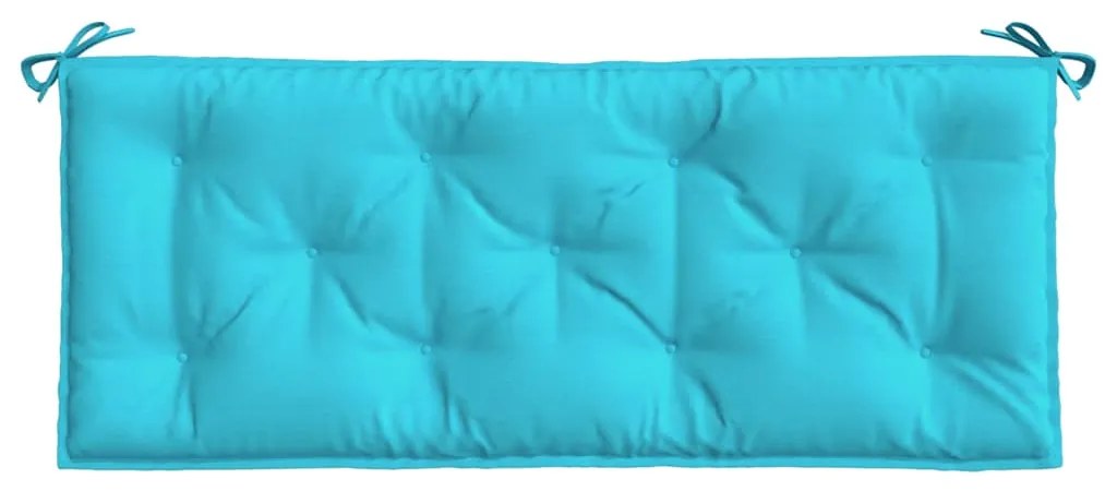 Almofadões p/ banco de jardim 2 pcs 120x50x7 cm tecido turquesa