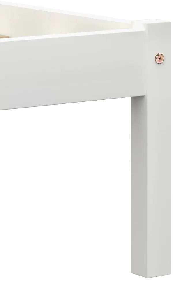 Estrutura de cama 100x200 cm madeira pinho maciço branco