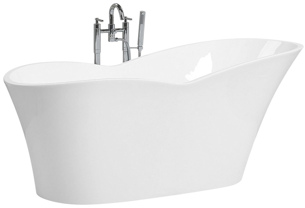 Banheira autónoma em acrílico branco 170 x 80 cm DULCINA Beliani